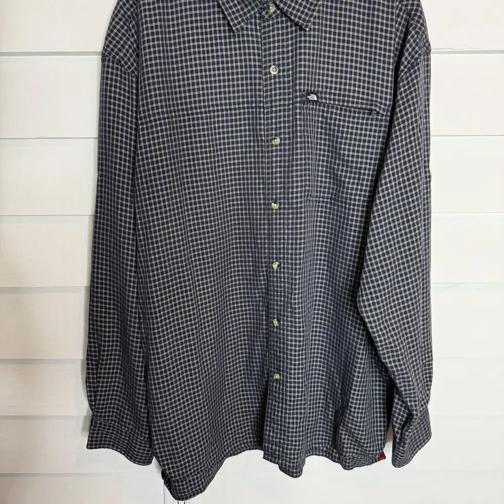 The North Face Cotton Plaid Long Sleeve Men's Button Down Shirt XL